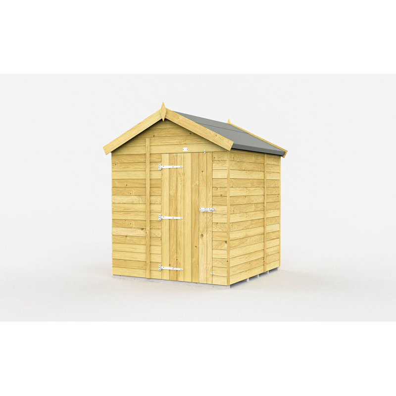 Apex Shed - Single Door without Windows, 217cm H x 214cm W x 214cm D