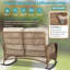 Chaise berçante en osier pour l'extérieur Meetwarm