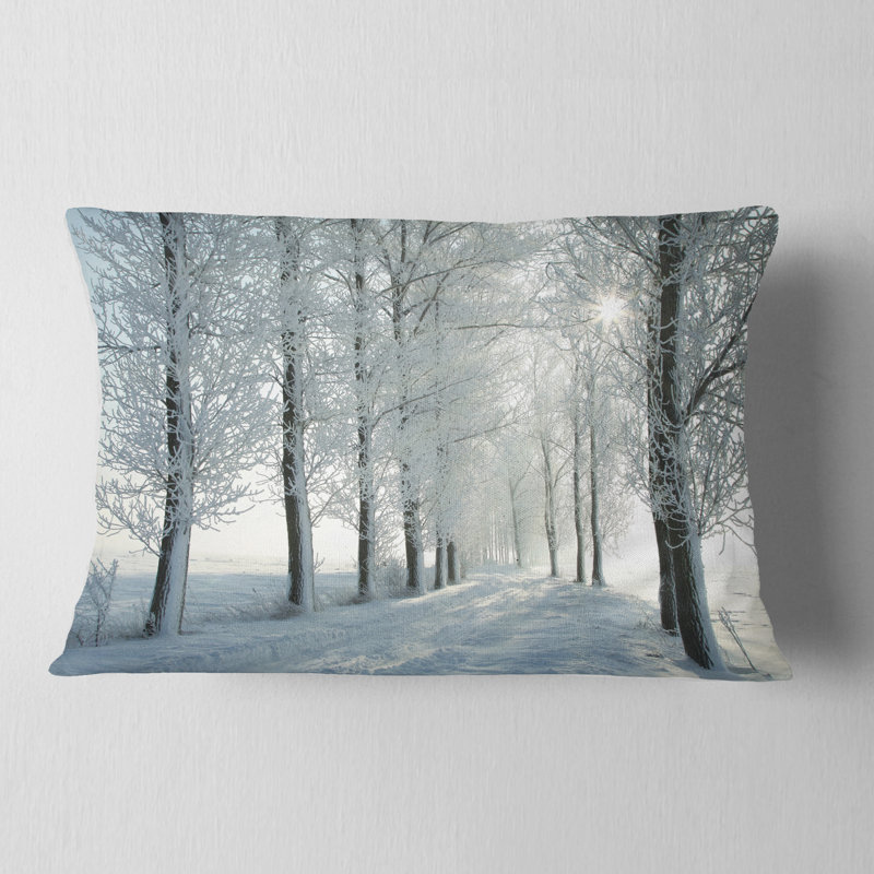 Coussin lombaires rétro à l’arbre d’hiver