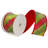 Vickerman Red and Green Diagonal Plaid with Red Dupion Backing Ribbon.-104650354