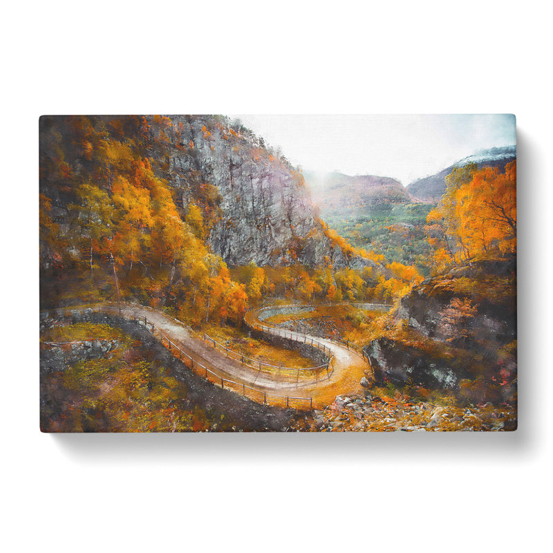 Road Through Norway - Wrapped Canvas, 50cm H x 76cm W x 3cm D