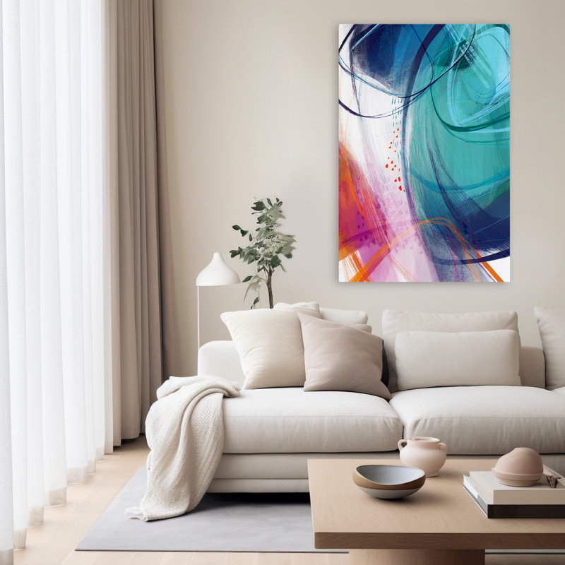Turquoise n ° 2 - Art abstrait, H 60 po x l 40 po