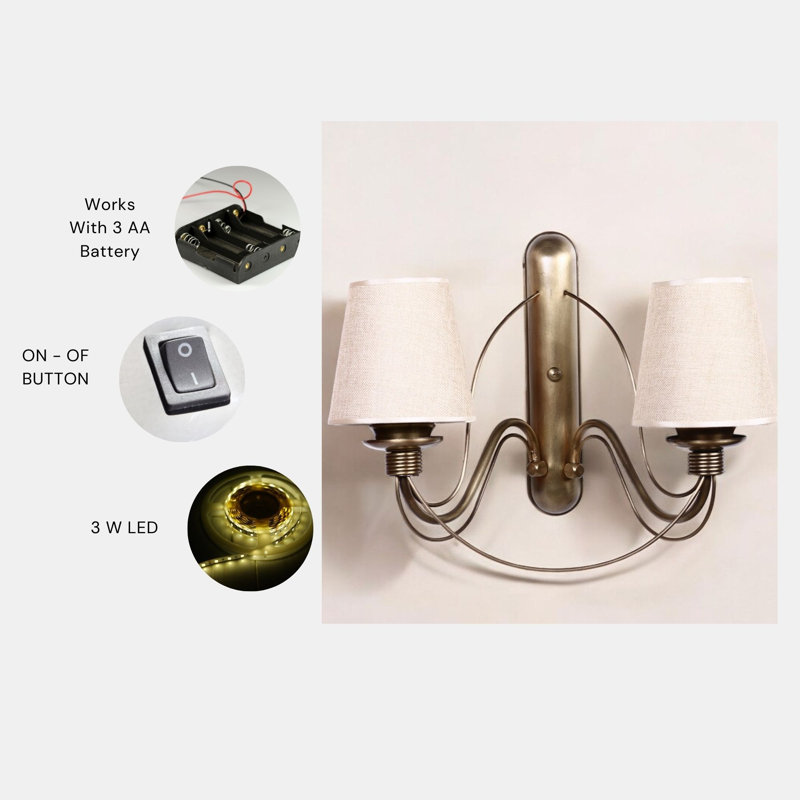 Bobbi LED Wallchiere, Gold, White