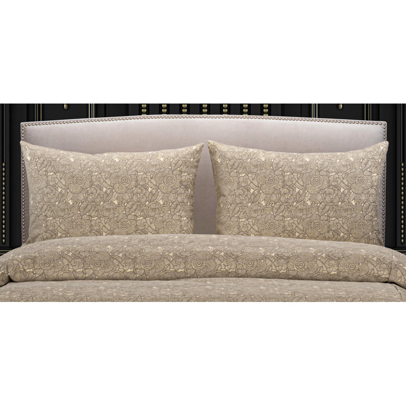 Garden Party Bed Sham, King, Bronze