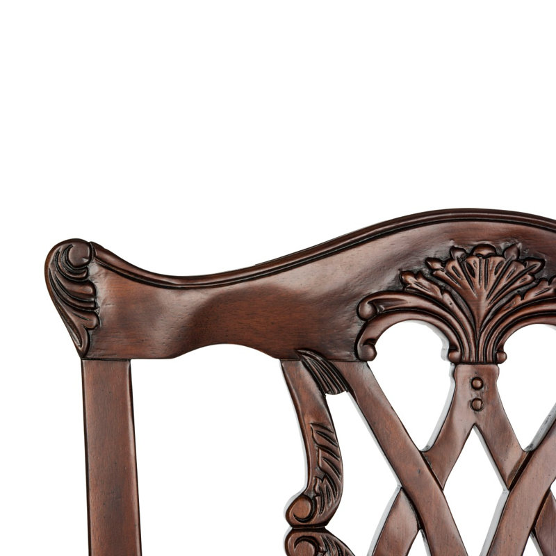 Chaise d'appoint Fleur, Or acajou
