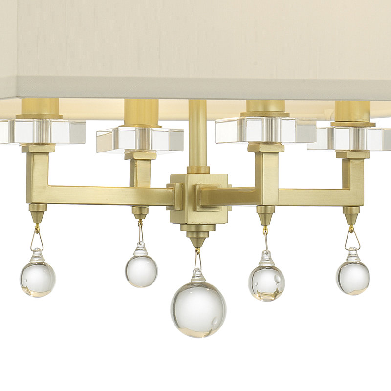 McCook Semi Flush Mount, Bronze Gold