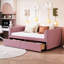 Lit de jour simple rose avec 2 tiroirs et ergonomique pour un décor de chambre à coucher élégant - Style de retour captivant