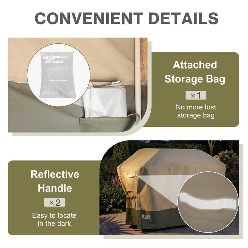 Couvercle de barbecue à couvercle robuste à 3-6 brûleurs Aoodor BBQ, 60"W x 26"D x 32"H