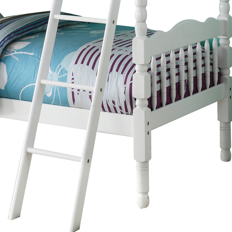 Lit simple en bois au-dessus d'un lit superposé en blanc, adapté à la chambre à coucher Twintwin rehausse l'ambiance avec une conception rectangulaire
