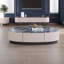 Table basse simple ovale en pierre supercristalline