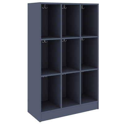 Triple Wide Nine Compartment Classroom Cabinet Locker