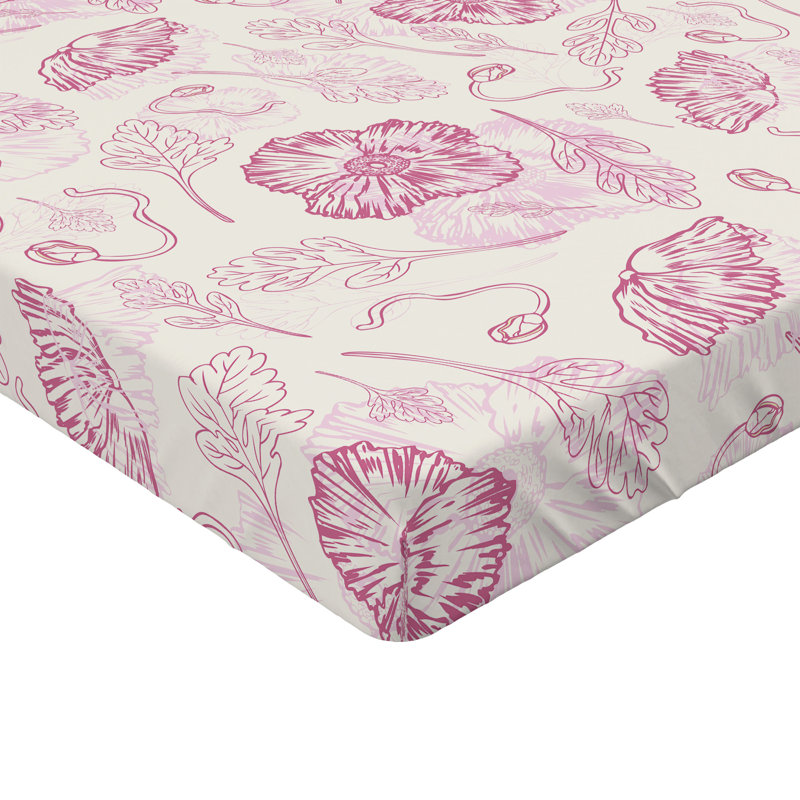 Drap-housse Ambesonne Garden Scene Neutre Boho Poppy, Twin Fitted Sheet