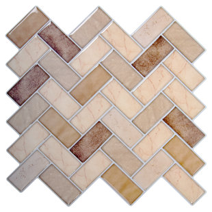 10'' W x 10'' L PVC Peel and Stick Mosaic Tile
