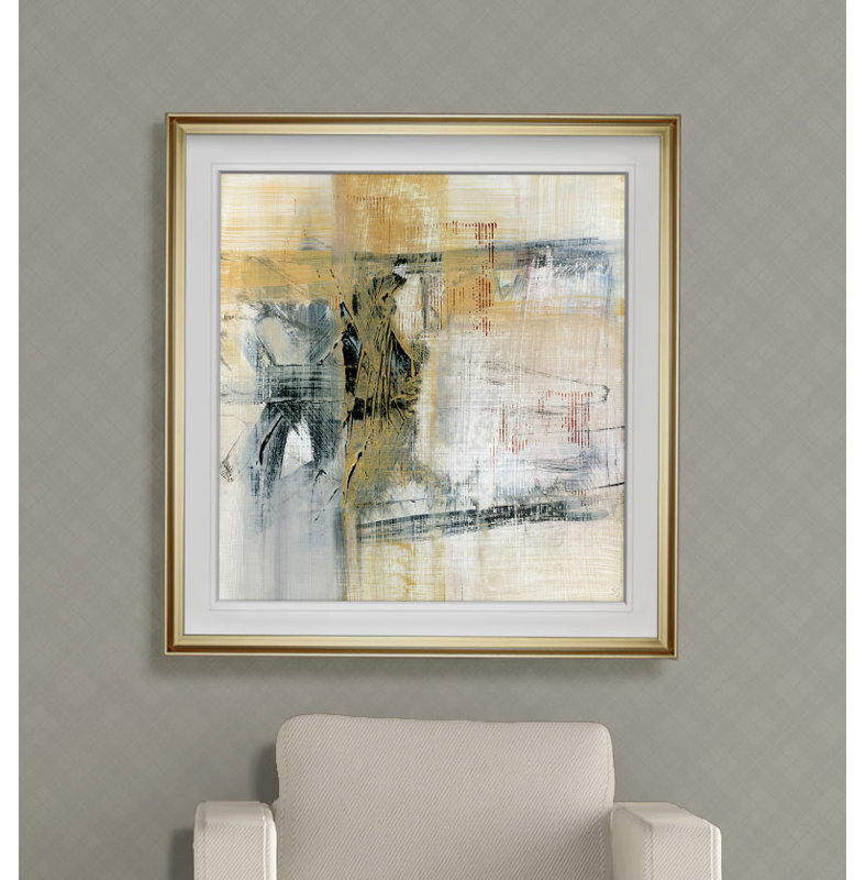 'Reflections II' Oil Painting Print, 23" H x 23" W x 1.5" D, Gold Framed