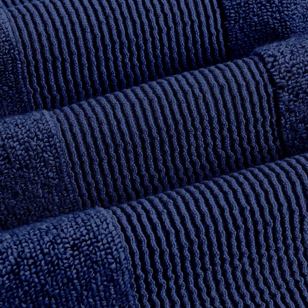 6-Piece Zero-Twist Cotton Towel Set, Navy