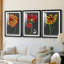 Midnight Tulip I - impression sur mesure encadrée de qualité supérieure - 3 pièces-1084829144-1084829126