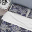 Ensemble de housse de couette en microfibre noir / blanc / bleu 3 pièces