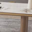 Bureau rectangulaire blanc / gris + bois manufacturé + acier inoxydable avec 3 tiroirs-1542296986
