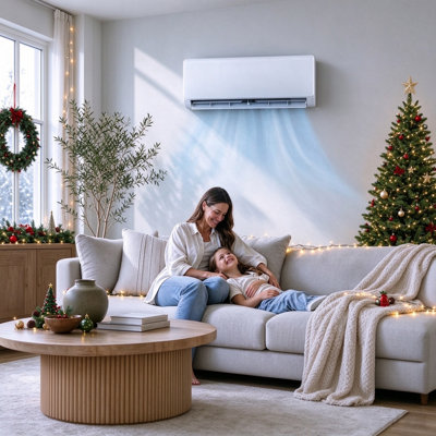 Mini climatiseur à deux blocs de 24 000 BTU avec pompe à chaleur préchargée, refroidissement et chauffage, unité CA ultra-silencieuse murale avec onduleur, Wi-Fi et télécommande inclus, jusqu'à 1500 pieds carrés, trousse d'installation incluse
