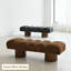 Banc rembourré en bois noir Sollid-516601894