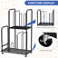 Carton Cart, Organisateur en carton à deux niveaux avec 8 compartiments réglables, Station de rangement mobile avec roulettes verrouillables, pour le bureau, la vente au détail et la maison