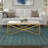 Calix 46'''' 46" Faux Marble And Steel Coffee Table-867813240