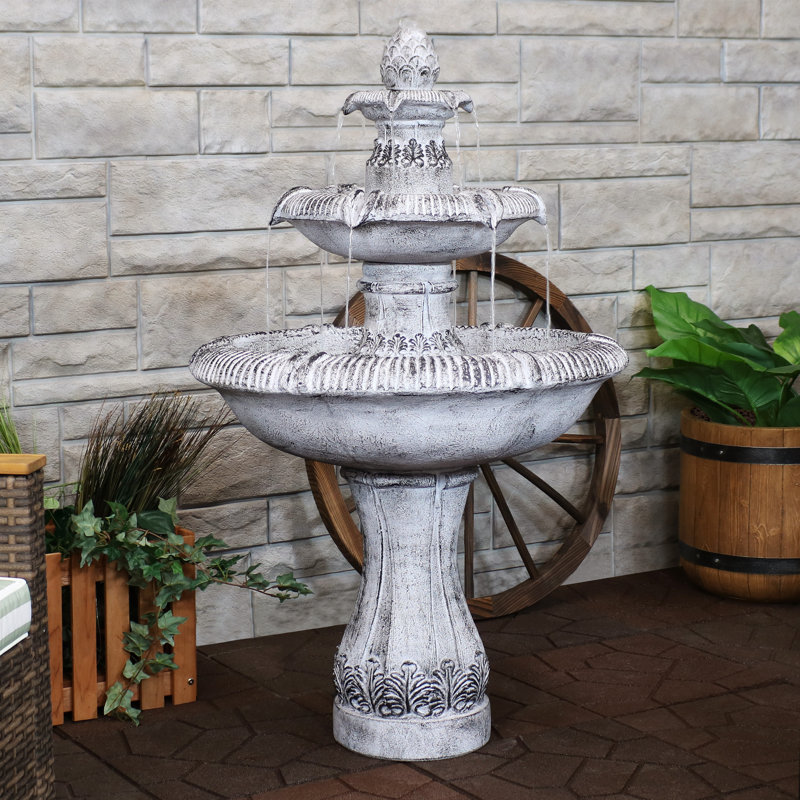 Jad 3-Tier Traditional Garden Fountain 