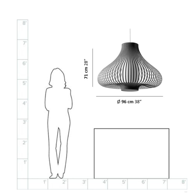Blossom 1 - Light Pendant, Dark Gray