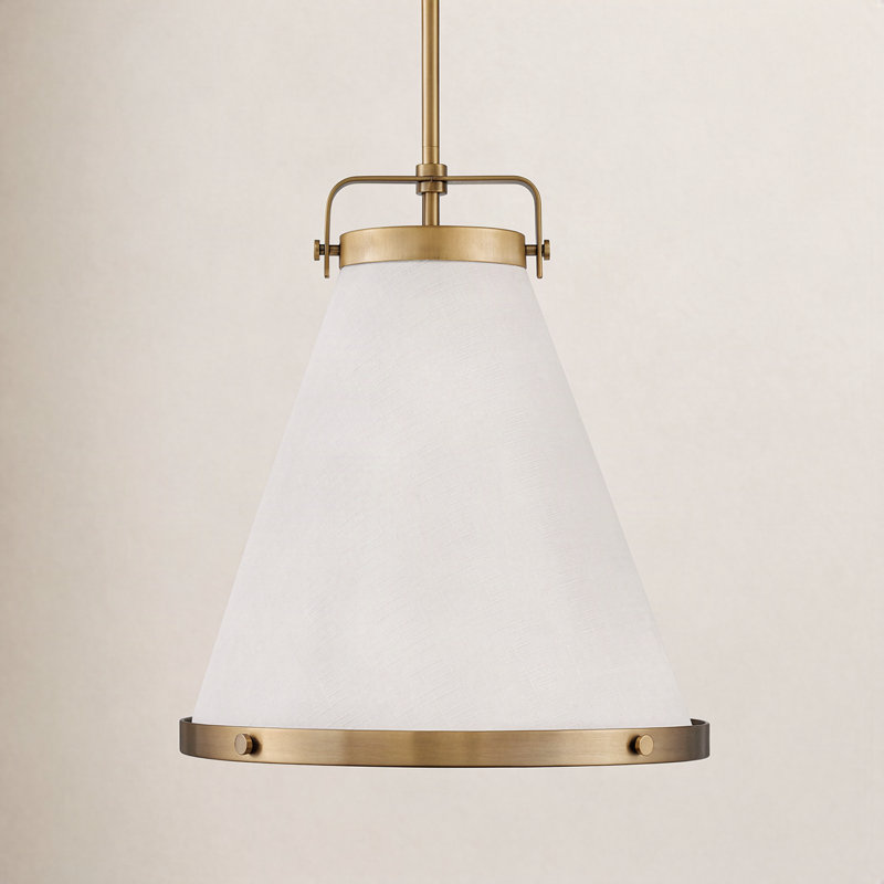 Coco 1 - Light Pendant, Lacquered Brass, 14.75" H x 13.5" W x 13.5" D