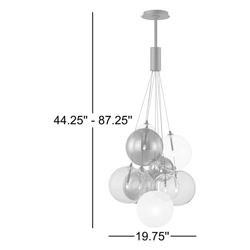 Celica 9 - Light Cluster Pendant, Black