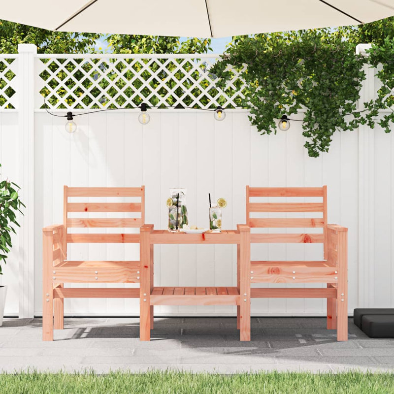 Amett Solid Wood Outdoor Bench, Brown