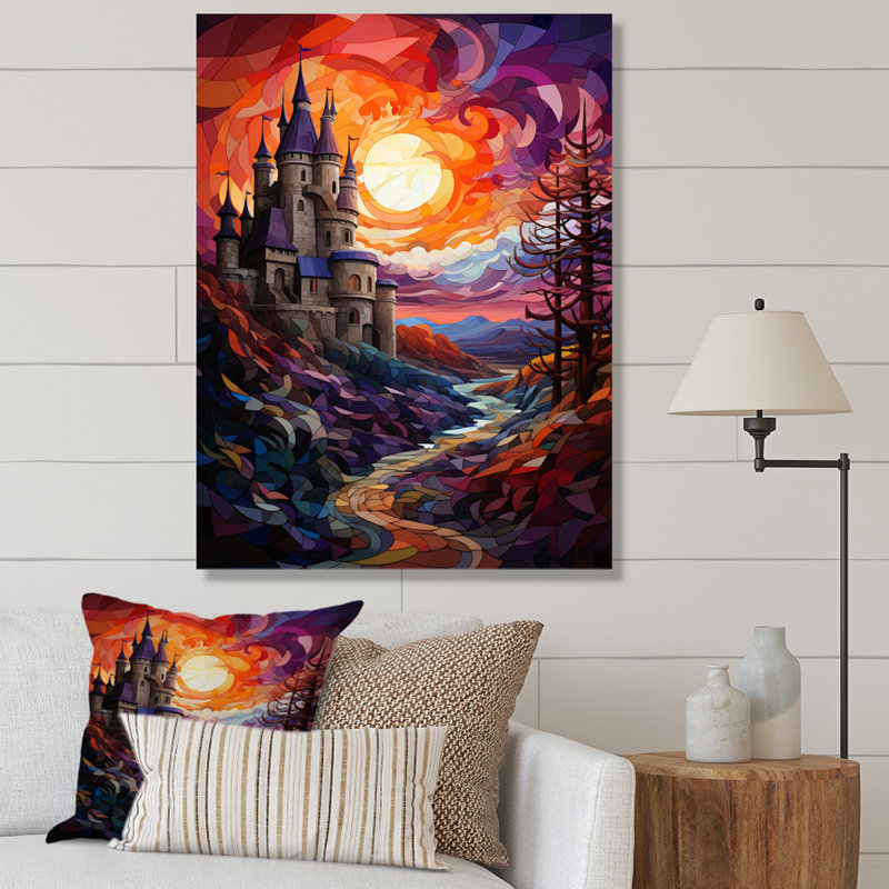 Château de châteaux des nuages I sur toile, H 20 po x l 12 po x P 1 po, Toile tendue