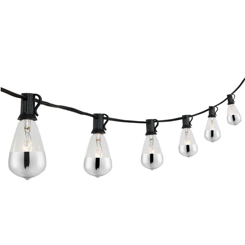 Outdoor 10 - Bulb 120'' Plug-in String Light, Black