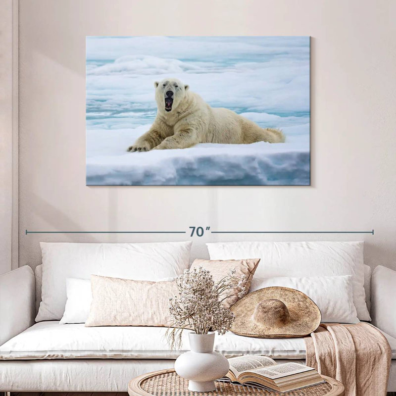 L'ours polaire Brampt se réveille, H 30 po x l 45 po
