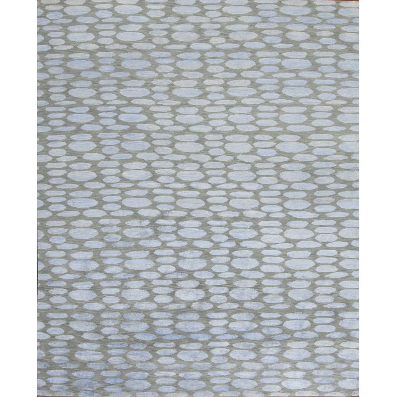 Modern Tibet Hand Knotted Area Rug, Rectangle 8' x 10'