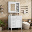 Meuble-lavabo blanc moderne 30 po avec comptoir en céramique Williamsdale