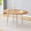 Table de salle à manger à rallonge moderne en bois aggloméré avec pieds en métal argenté