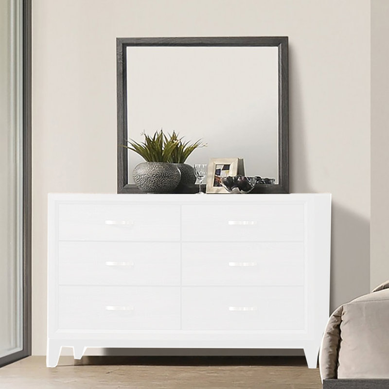 Miroir de commode Yashin, Gris