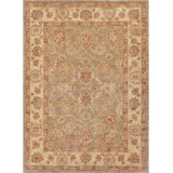 Agra Wool Oriental Area Rug in Tan