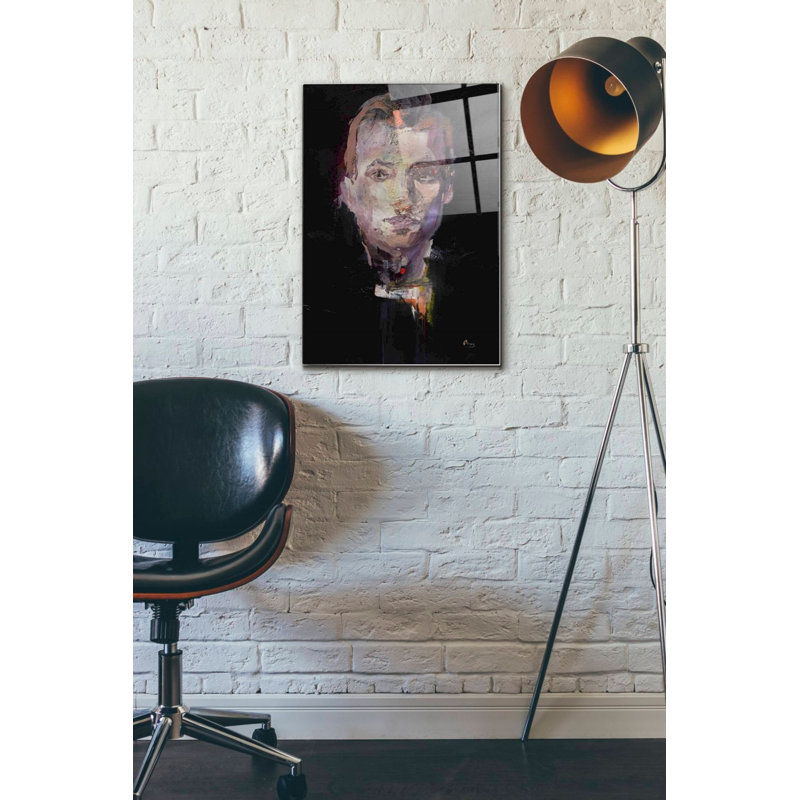«Portrait 1» par Oscar Alvarez Pardo, art mural en verre acrylique, H 24 po x l 16 po x P 0,12 po
