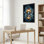 «Jesus Christ with Glowing Cross and Water Reflection», reproduction d'art sur toile tendue sur toile (ensemble de 1)