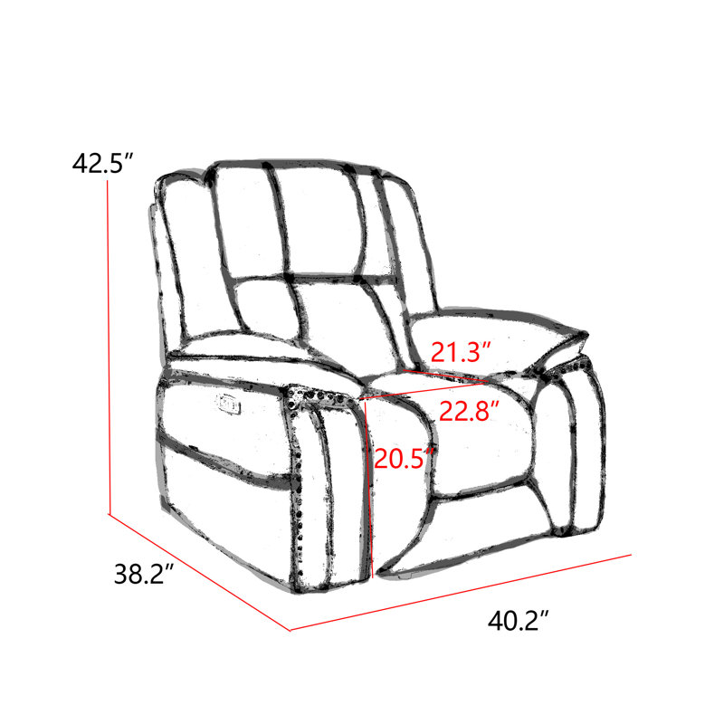 Fauteuil inclinable massant et motorisé Khristina, Similicuir gris