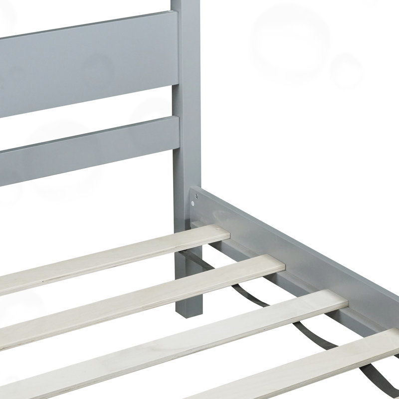 Twin Bed with Headboard and Footboard, Spacious Under-Bed Storage, Perfect for Small Spaces and Modern Interiors, Gray