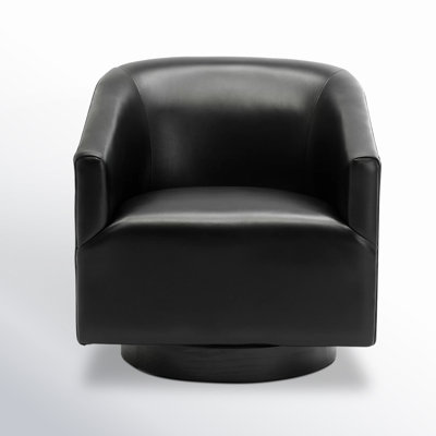 Hall Faux Leather Swivel Barrel Chair