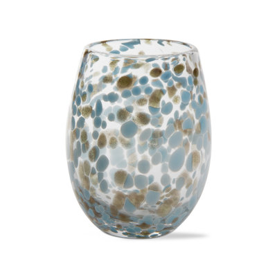 Confetti Stemless Wine Glass 16 oz White