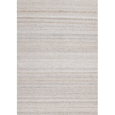 5' X 8' Cream And Beige Geometric Hand Woven Area Rug