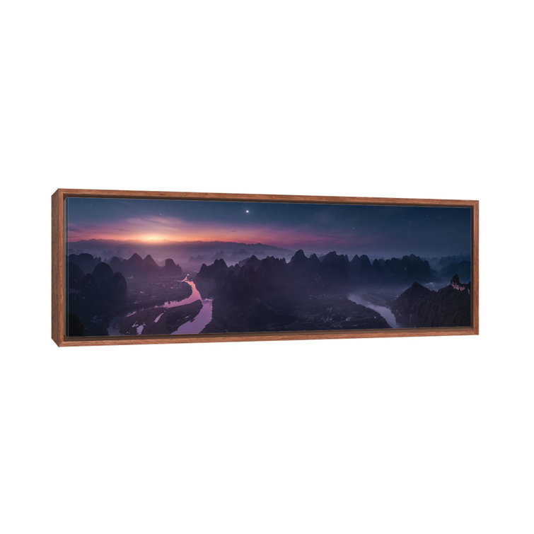 Damian Shan by Javier De La Torre - Floater Frame Panoramic Print on Canvas