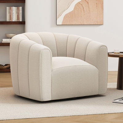 Fauteuil demi-tonneau pivotant rembourré Maravilla