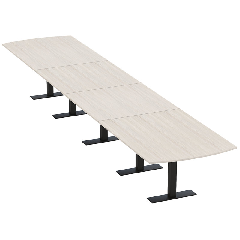 Table de conférence Pavert Arc, Noir mat, Sel Lakeland, H 30 po x l 240 po x P 48 po