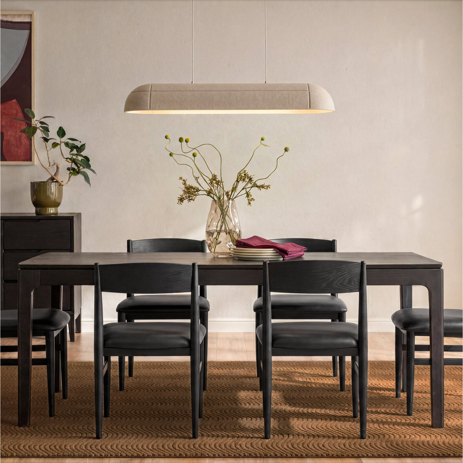 Rise 72" Dining Table, Black